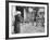 Girls Gathering in the Courtyard of the Mission, Nuns Nearby-null-Framed Photographic Print