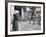 Girls Gathering in the Courtyard of the Mission, Nuns Nearby-null-Framed Photographic Print