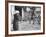 Girls Gathering in the Courtyard of the Mission, Nuns Nearby-null-Framed Photographic Print