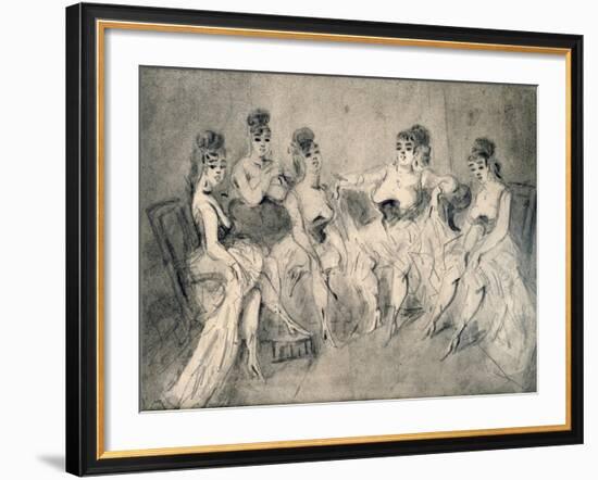 Girls in a Bordello-Constantin Guys-Framed Giclee Print