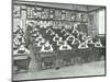 Girls in a Classroom, Tollington Park Central School, London, 1915-null-Mounted Photographic Print