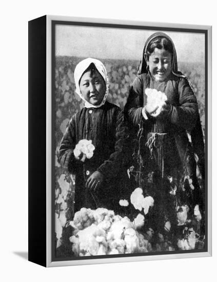 Girls in a Cotton Field, Kazakhstan, 1936-null-Framed Premier Image Canvas