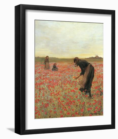 Girls in Poppy Field-Lawren Morris-Framed Art Print