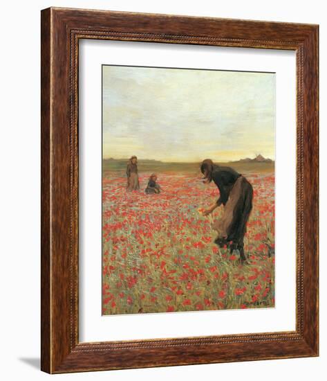 Girls in Poppy Field-Lawren Morris-Framed Art Print