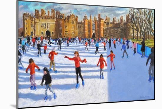 Girls in Red,Hampton Court Palace Ice Rink,London,2018-Andrew Macara-Mounted Giclee Print