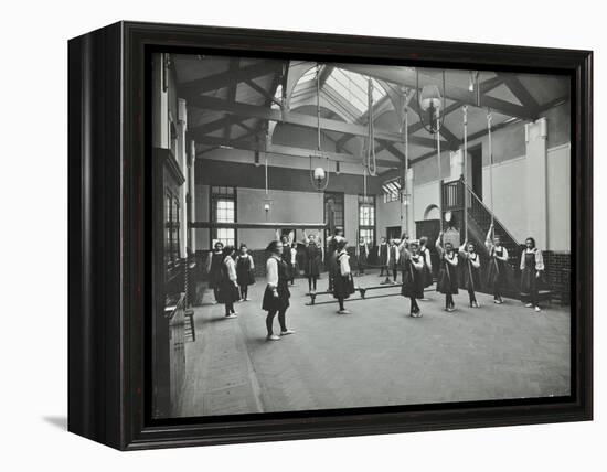 Girls in the Gymnasium, Fulham County Secondary School, London, 1908-null-Framed Premier Image Canvas