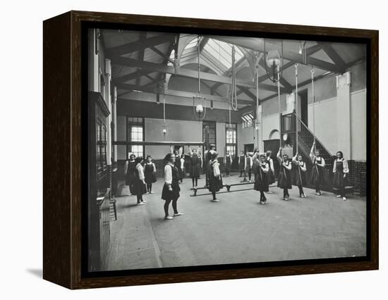 Girls in the Gymnasium, Fulham County Secondary School, London, 1908-null-Framed Premier Image Canvas