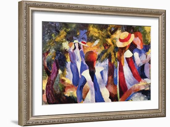 Girls In The Open-Auguste Macke-Framed Art Print