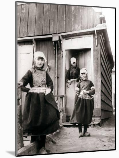 Girls in Traditional Dress, Marken Island, Netherlands, 1898-James Batkin-Mounted Photographic Print