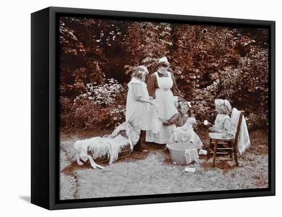 Girls Learning Infant Care, Birley House Open Air School, Forest Hill, London, 1908-null-Framed Premier Image Canvas