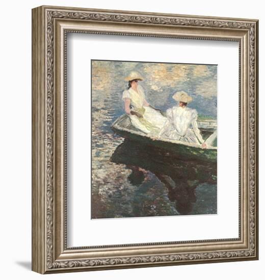 Girls on a Boat-Claude Monet-Framed Art Print