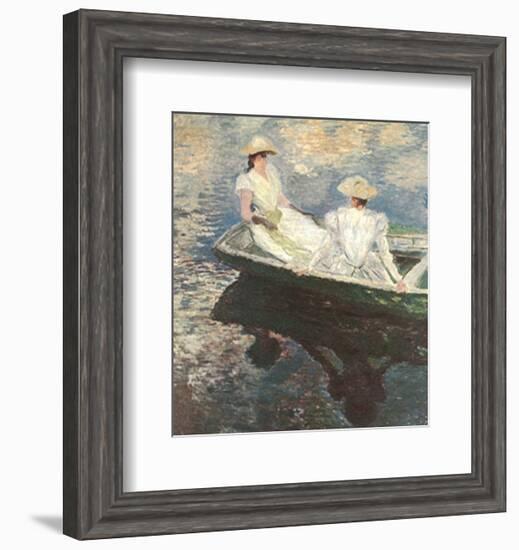 Girls on a Boat-Claude Monet-Framed Art Print