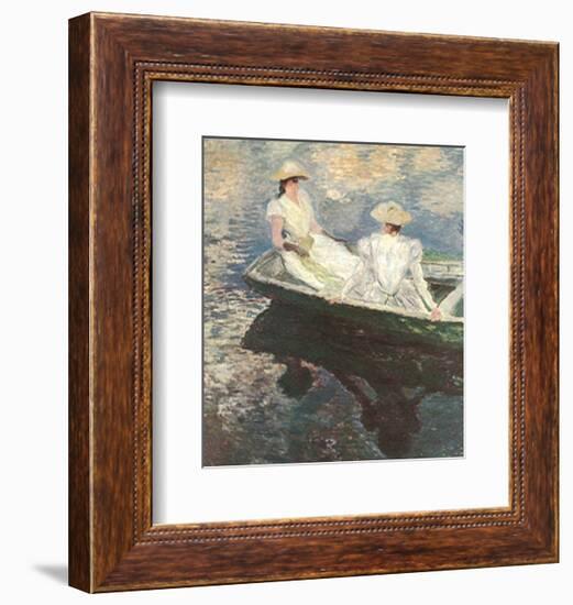 Girls on a Boat-Claude Monet-Framed Art Print