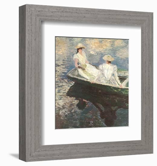 Girls on a Boat-Claude Monet-Framed Art Print