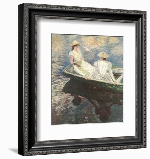 Girls on a Boat-Claude Monet-Framed Art Print