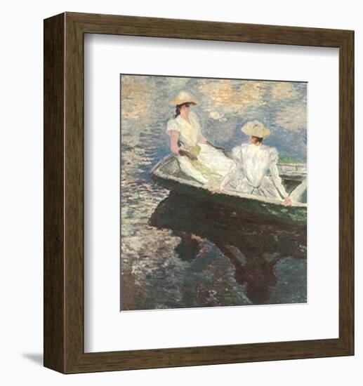 Girls on a Boat-Claude Monet-Framed Art Print