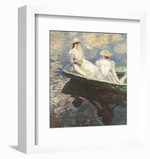 Girls on a Boat-Claude Monet-Framed Art Print