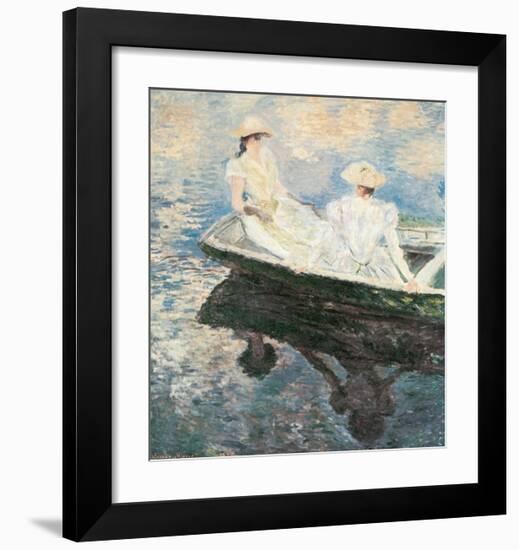 Girls on a Boat-Claude Monet-Framed Art Print