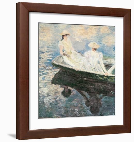 Girls on a Boat-Claude Monet-Framed Art Print