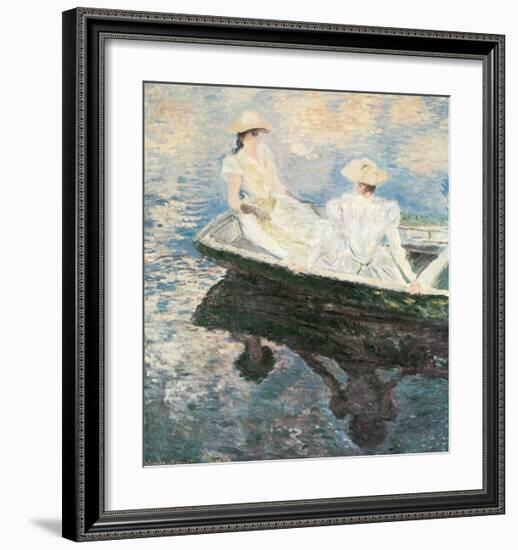 Girls on a Boat-Claude Monet-Framed Art Print