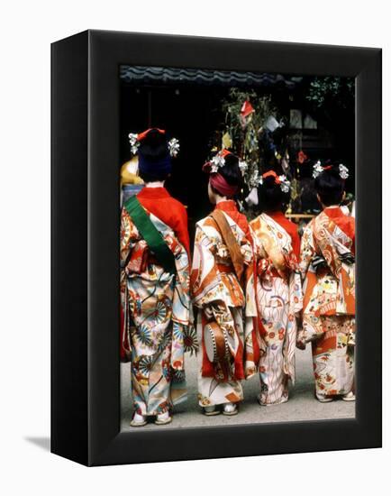 Girls on Star Festival Day, 7th of July, Kyoto, Japan-null-Framed Premier Image Canvas