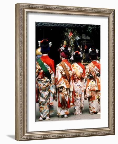 Girls on Star Festival Day, 7th of July, Kyoto, Japan-null-Framed Photographic Print