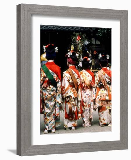 Girls on Star Festival Day, 7th of July, Kyoto, Japan-null-Framed Photographic Print