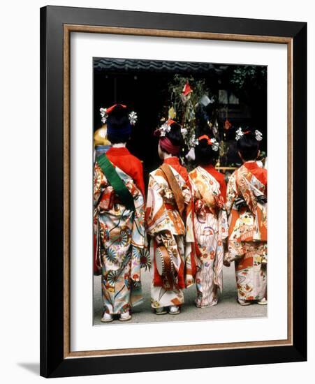 Girls on Star Festival Day, 7th of July, Kyoto, Japan-null-Framed Photographic Print