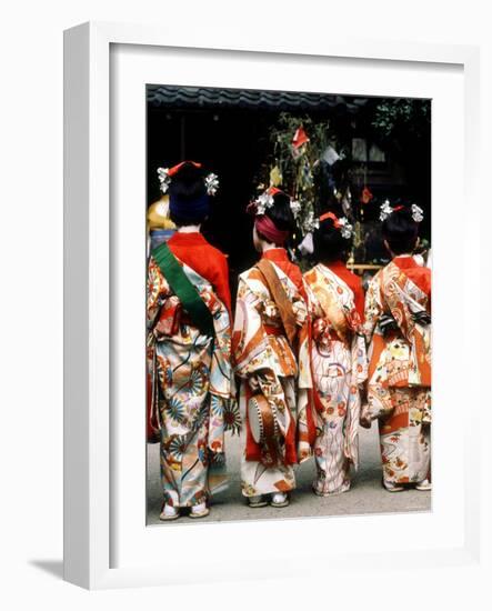 Girls on Star Festival Day, 7th of July, Kyoto, Japan-null-Framed Photographic Print