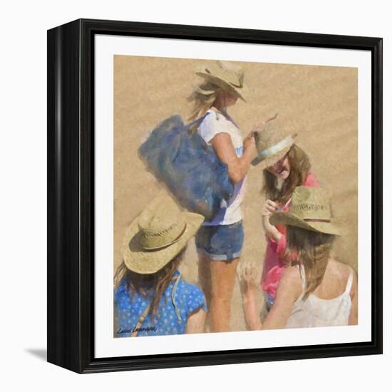 Girls on the Beach-Carlos Casamayor-Framed Premier Image Canvas