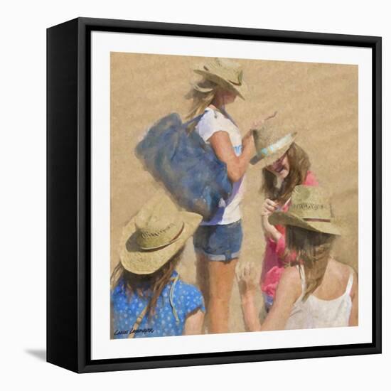 Girls on the Beach-Carlos Casamayor-Framed Premier Image Canvas