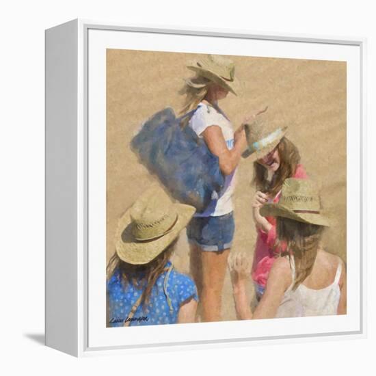 Girls on the Beach-Carlos Casamayor-Framed Premier Image Canvas