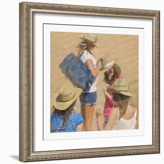 Girls on the Beach-Carlos Casamayor-Framed Giclee Print