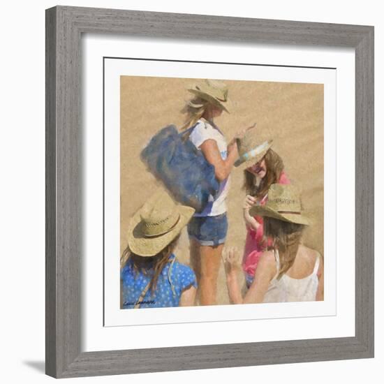 Girls on the Beach-Carlos Casamayor-Framed Giclee Print