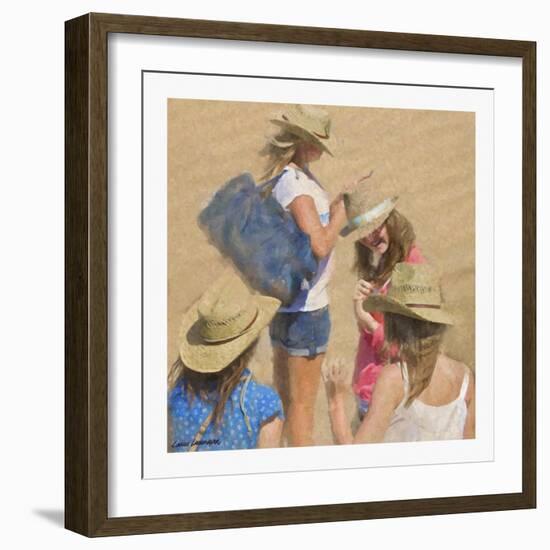 Girls on the Beach-Carlos Casamayor-Framed Giclee Print