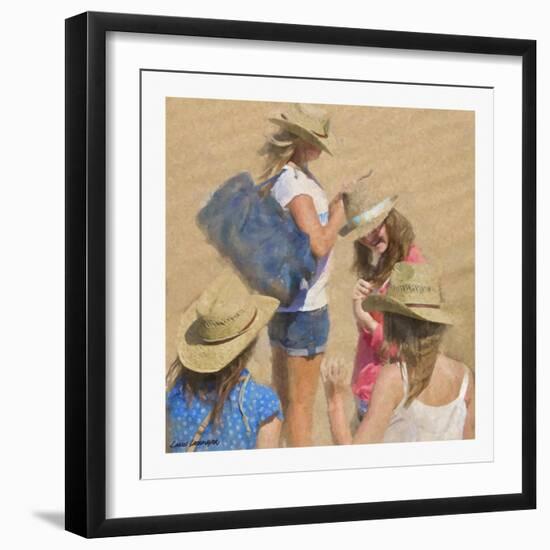 Girls on the Beach-Carlos Casamayor-Framed Giclee Print