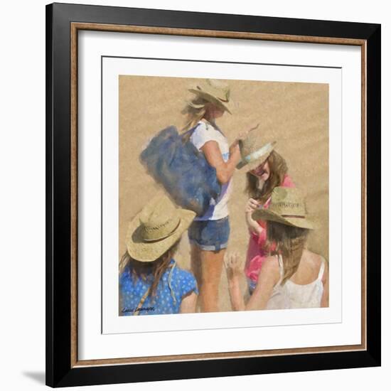 Girls on the Beach-Carlos Casamayor-Framed Giclee Print