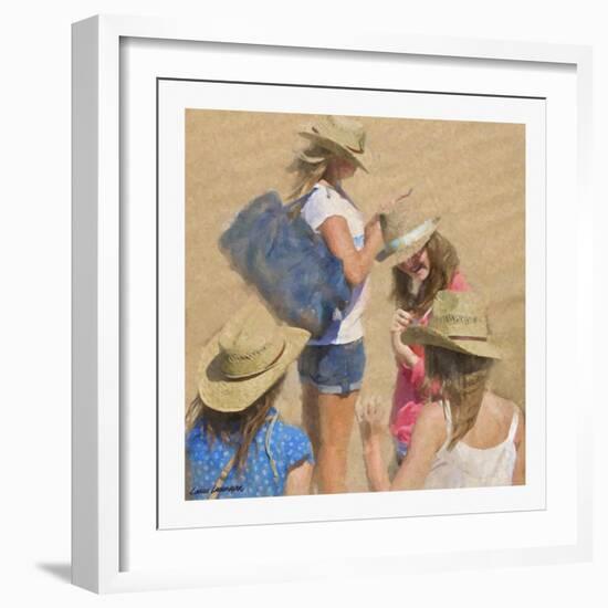 Girls on the Beach-Carlos Casamayor-Framed Giclee Print