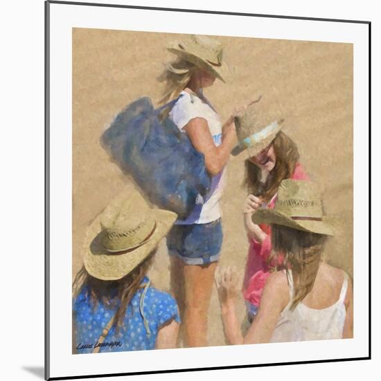 Girls on the Beach-Carlos Casamayor-Mounted Giclee Print