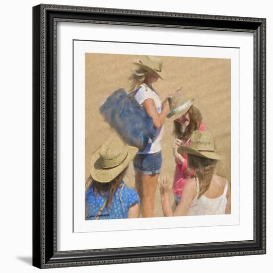 Girls on the Beach-Carlos Casamayor-Framed Giclee Print