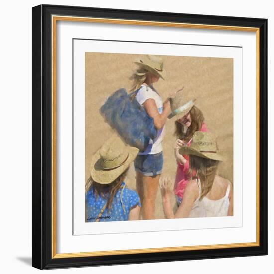 Girls on the Beach-Carlos Casamayor-Framed Giclee Print