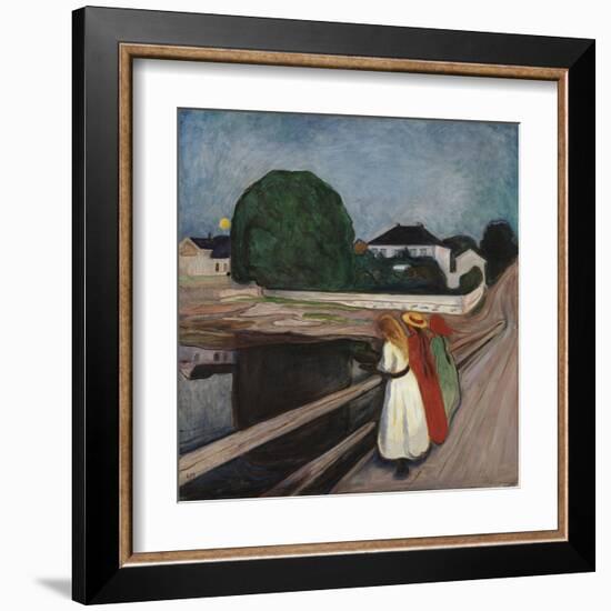 Girls On The Bridge 1901-Edvard Munch-Framed Giclee Print