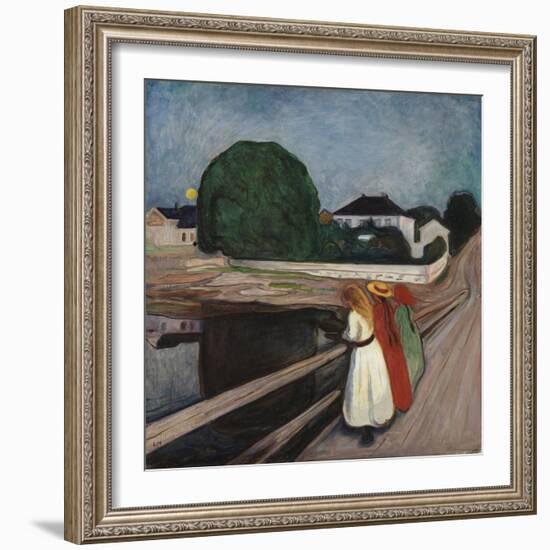Girls On The Bridge 1901-Edvard Munch-Framed Giclee Print