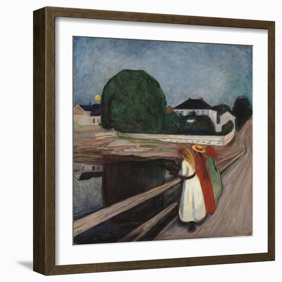 Girls On The Bridge 1901-Edvard Munch-Framed Giclee Print