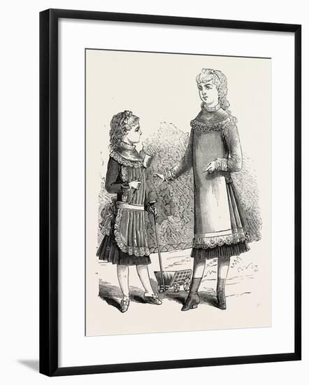 Girls' Pinafores, 1882, Fashion-null-Framed Giclee Print