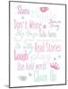 Girls Play Room Rules-Jace Grey-Mounted Art Print