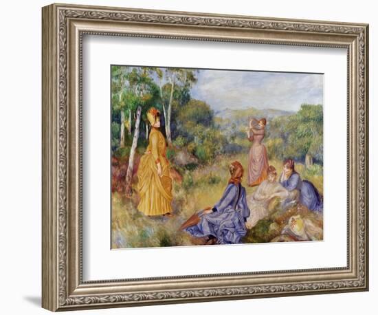 Girls Playing Battledore and Shuttlecock-Pierre-Auguste Renoir-Framed Giclee Print