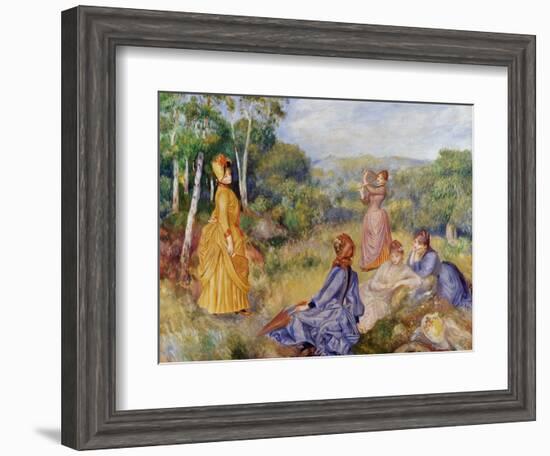 Girls Playing Battledore and Shuttlecock-Pierre-Auguste Renoir-Framed Giclee Print