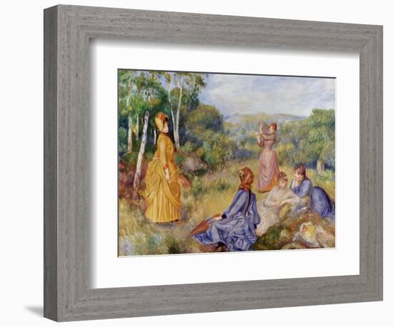 Girls Playing Battledore and Shuttlecock-Pierre-Auguste Renoir-Framed Giclee Print