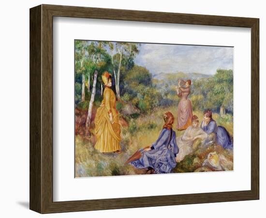 Girls Playing Battledore and Shuttlecock-Pierre-Auguste Renoir-Framed Giclee Print